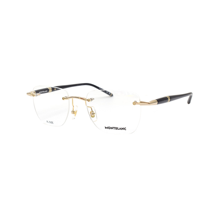 Montblanc Diplomat Series MB0346O Alloy Rectangle Rimless Optical Glasses for Men. MB0346O-001
