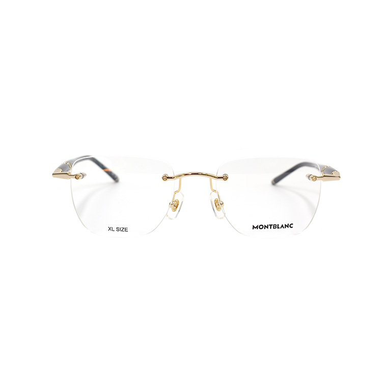 Lookbook Montblanc Diplomat Series MB0346O Cermin Mata Lelaki Rimless Rectangle. MB0346O-001