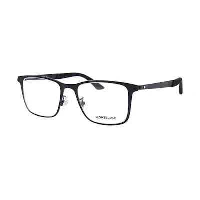 Montblanc Dynamic Texture 2.0 Alloy Rectangle Optical Frame Black. MB0334O-001