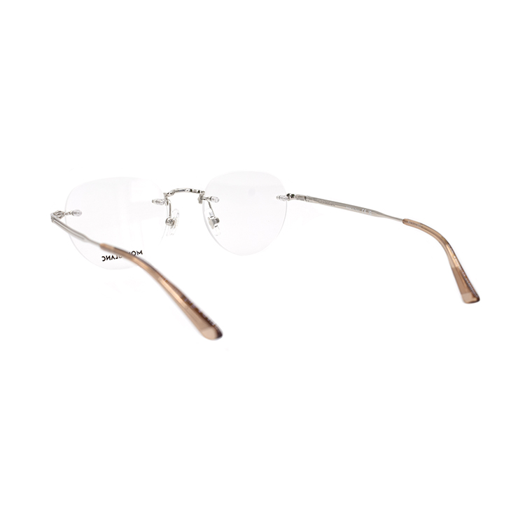 Shop モンブラン メンズ ビジネススタイル 合金 オーバル フレームレスメガネフレーム MB0268O-002