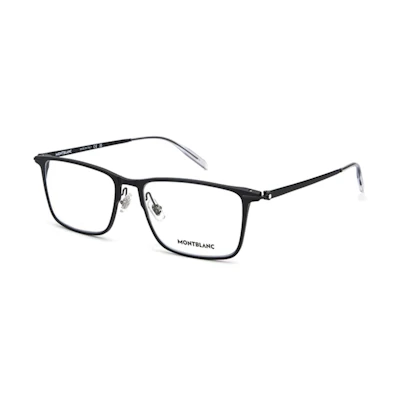 Montblanc Full-Rim Alloy Rectangle Optical Frames Black for Men. MB0285OA-004