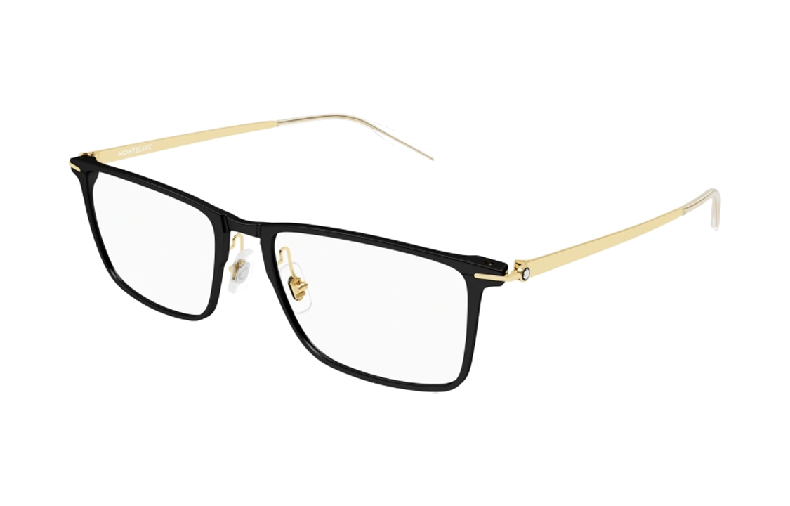 Montblanc Gold Alloy Square Optical Glasses for Men MB0285OA-006