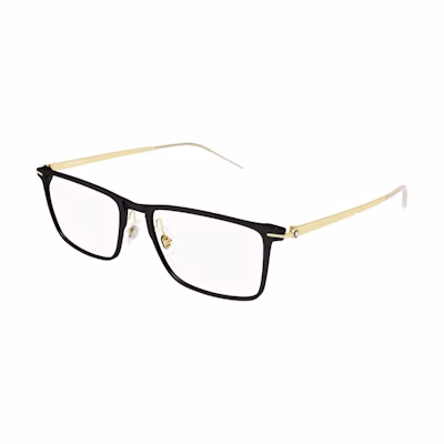 Montblanc Gold Alloy Square Optical Glasses for Men MB0285OA-006