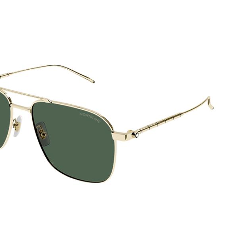 MONTBLANC Gold Pilot-Style Metal Sunglasses Unisex Couple Design. MB0214S 圖 4