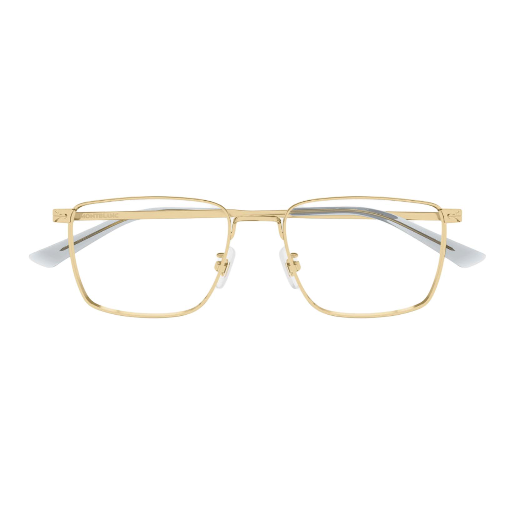 Montblanc Gold Rectangular Optical Glasses with Lettered Temple Design for Men. MB0308O00456 圖 4