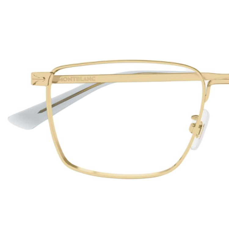 Montblanc Gold Rectangular Optical Glasses with Lettered Temple Design for Men. MB0308O00456 圖 5
