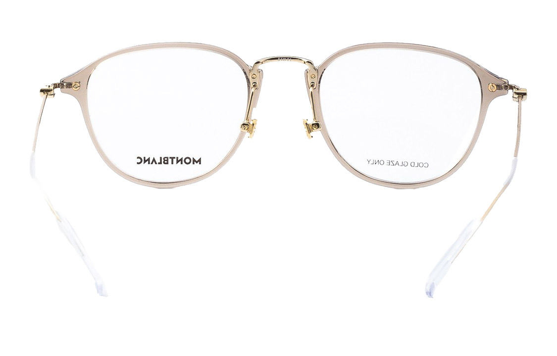 MONTBLANC Gold Round Optical Eyeglass Frame for Men. MB0155O 003 圖 4