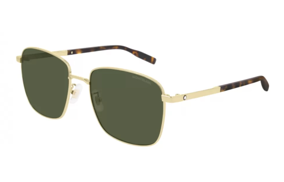 Montblanc Gold Square  Sunglasses with Brand Logo Design. MB0082SK 圖 2