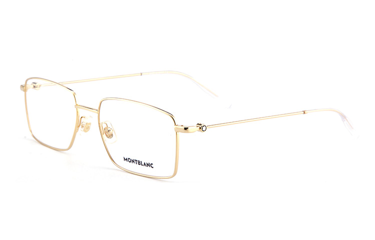 MONTBLANC Gold Square Frame Optical Glasses Unisex Business Style Eyewear. MB0076O-005 圖 3