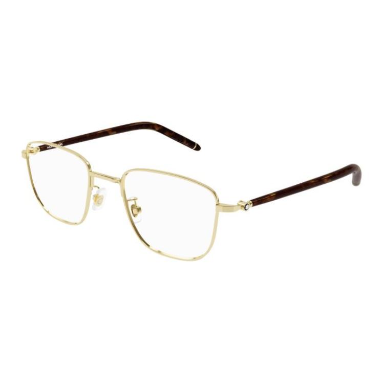 MONTBLANC Gold Square Optical Eyeglasses Unisex Couples Style MB0272O00853 圖 2
