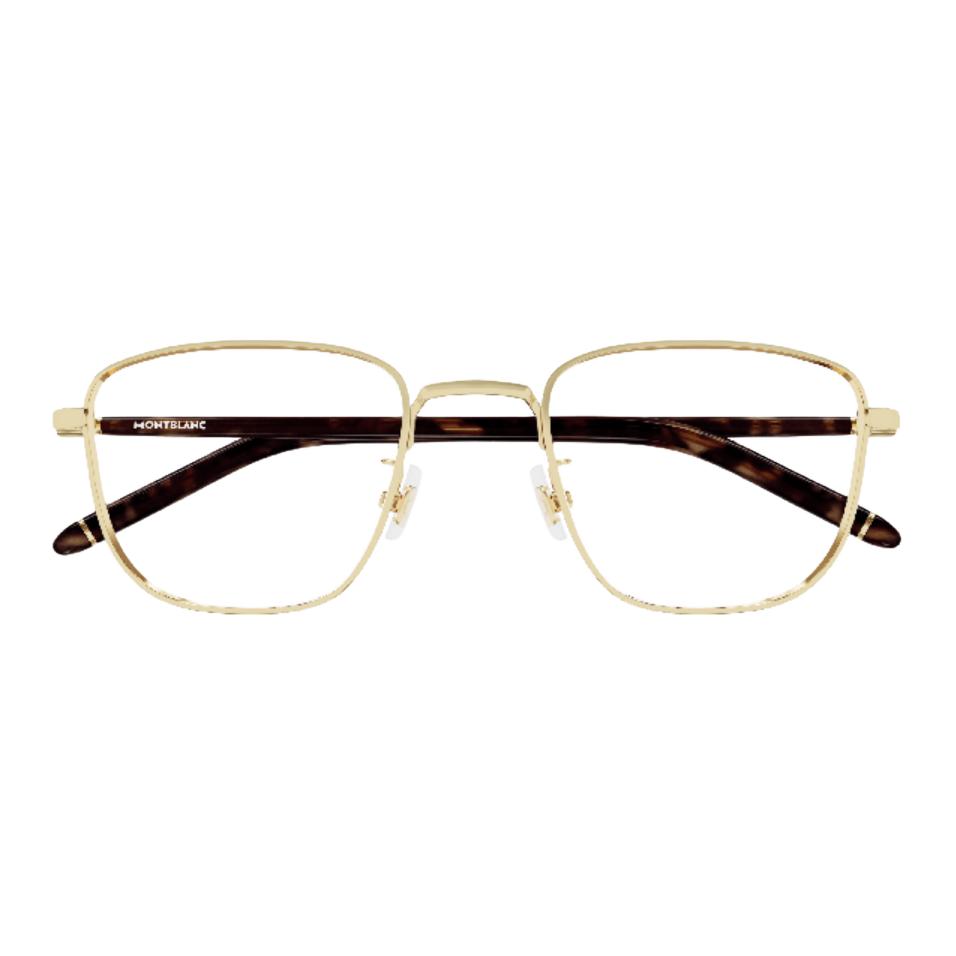 MONTBLANC Gold Square Optical Eyeglasses Unisex Couples Style MB0272O00853 圖 3