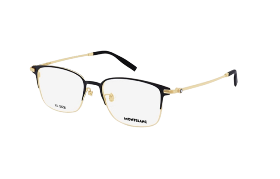 Order Montblanc Frame Kacamata Pria Emas Titanium Irregular Optik. MB0314OA-002