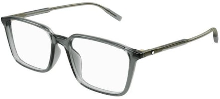 MONTBLANC Grey Rectangular Acetate Optical Glasses for Men with Logo Design. MB0293OA00454 MONTBLANC Grey Rectangular Acetate Optical Glasses for Men with Logo Design. MB0293OA00454