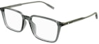 Order Kacamata Optik Pria MONTBLANC Abu Persegi Asetat dengan Desain Logo. MB0293OA00454