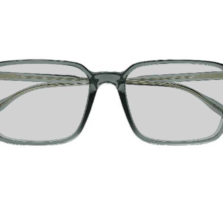 Shop Kacamata Optik Pria MONTBLANC Abu Persegi Asetat dengan Desain Logo. MB0293OA00454