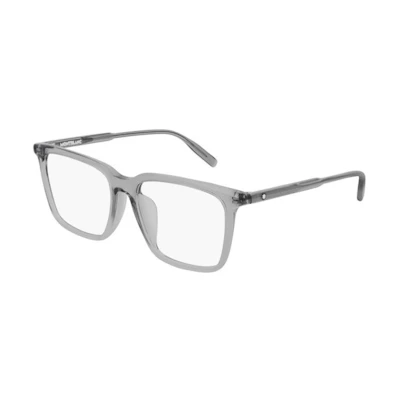 Montblanc Grey Square Acetate Optical Glasses for Men. MB0011OA00454