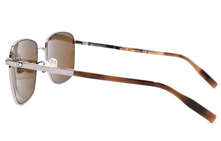 Montblanc Hexagon Glacier Alloy Square Sunglasses for Men in Light Gunmetal. MB0082SK-003 圖 4