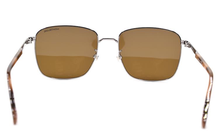 Montblanc Hexagon Glacier Alloy Square Sunglasses for Men in Light Gunmetal. MB0082SK-003 圖 5