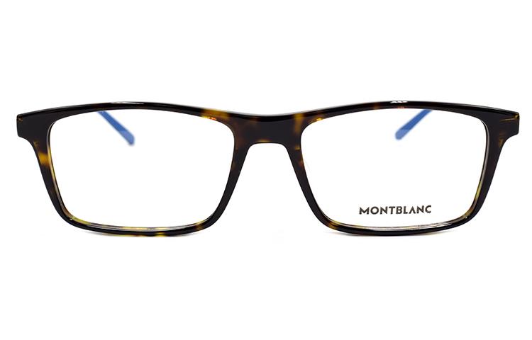 Montblanc Hexagon Star Rubber Series Rectangular Eyeglass Frame for Men Tortoiseshell MB0120O-002 圖 3