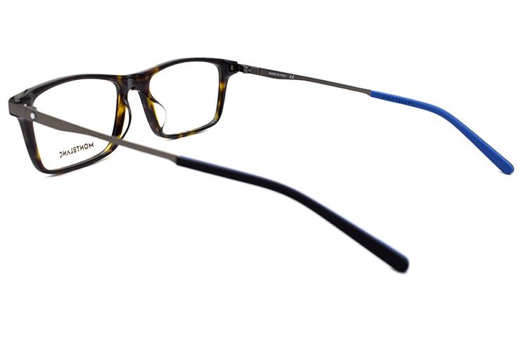 Montblanc Hexagon Star Rubber Series Rectangular Eyeglass Frame for Men Tortoiseshell MB0120O-002 圖 4