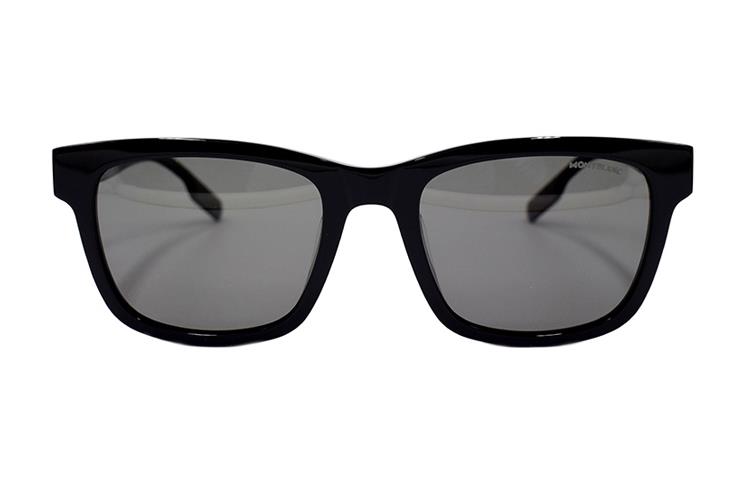 Montblanc Hexagon White Star Polarized Sunglasses, Square Frame, Black for Men. MB0177SK-005 圖 2