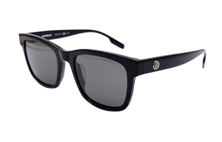 Montblanc Hexagon White Star Polarized Sunglasses, Square Frame, Black for Men. MB0177SK-005 圖 3