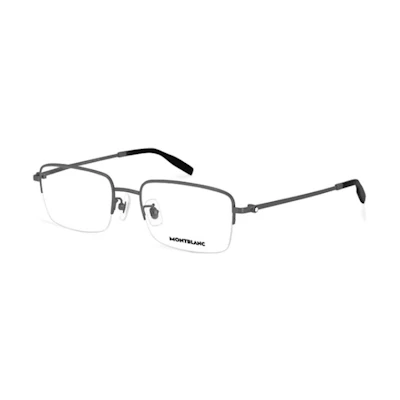 Montblanc Hexagonal Star Titanium Rectangular Optical Glasses Black Frame. MB0313OA-003