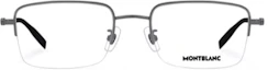 Lookbook Montblanc Hexagonal Star Titanium Rectangular Optical Glasses Black Frame. MB0313OA-003