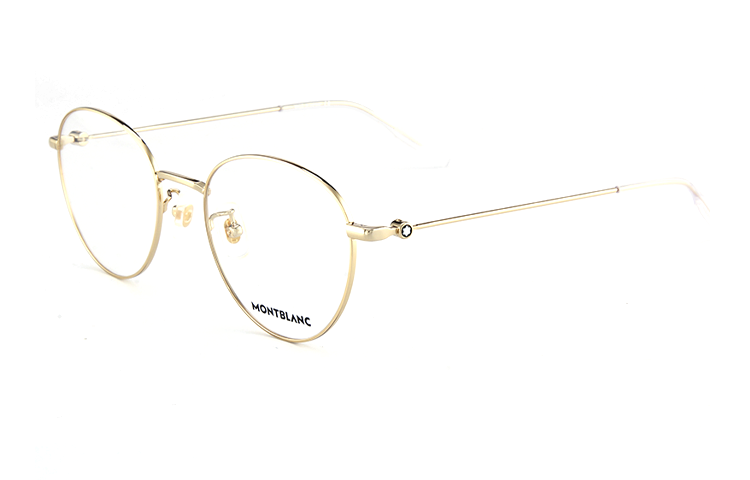 Montblanc Hexagonal White Star Gold Optical Frame for Men - Business Travel Series. MB0085OK-002