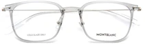 Buy 萬寶龍六角白星方框光學眼鏡 男女通用淺灰鏡框 MB0100O-002