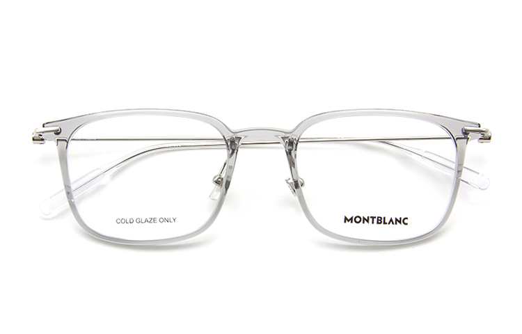 Order 萬寶龍六角白星方框光學眼鏡 男女通用淺灰鏡框 MB0100O-002