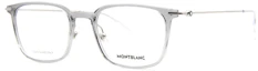 Shop 萬寶龍六角白星方框光學眼鏡 男女通用淺灰鏡框 MB0100O-002