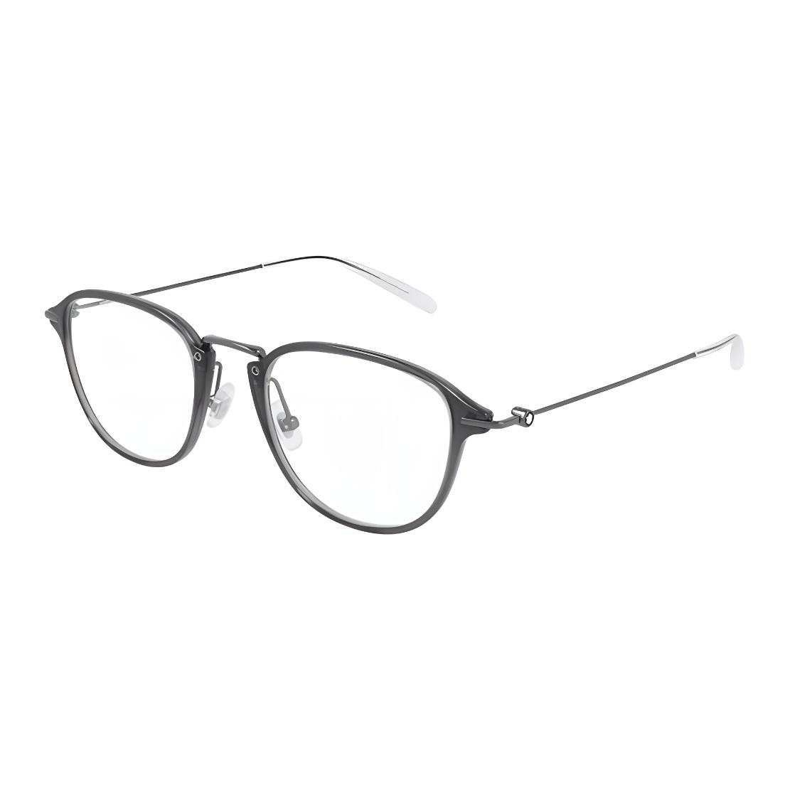 MONTBLANC Lightweight Black Round Optical Glasses Frame for Men - Adjustable Prescription MB0155O-001