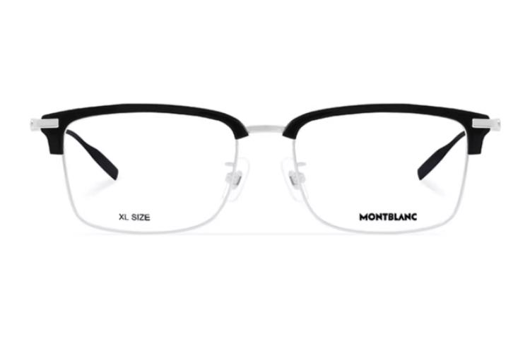 Montblanc Lightweight Titanium Rectangle Optical Glasses Silver for Men. MB0318oa-001 圖 3