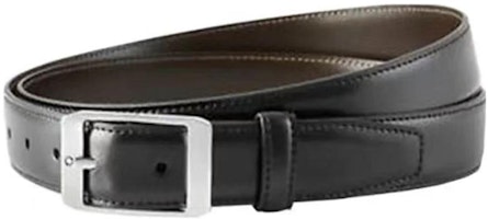 Montblanc Logo Engraved Black Leather Belt for Men 3cm Width. 11711000 Montblanc Logo Engraved Black Leather Belt for Men 3cm Width. 11711000