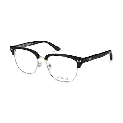 MONTBLANC Logo Eyeglass Frame Unisex Browline Optical Glasses for Couples. MB0259OK-006