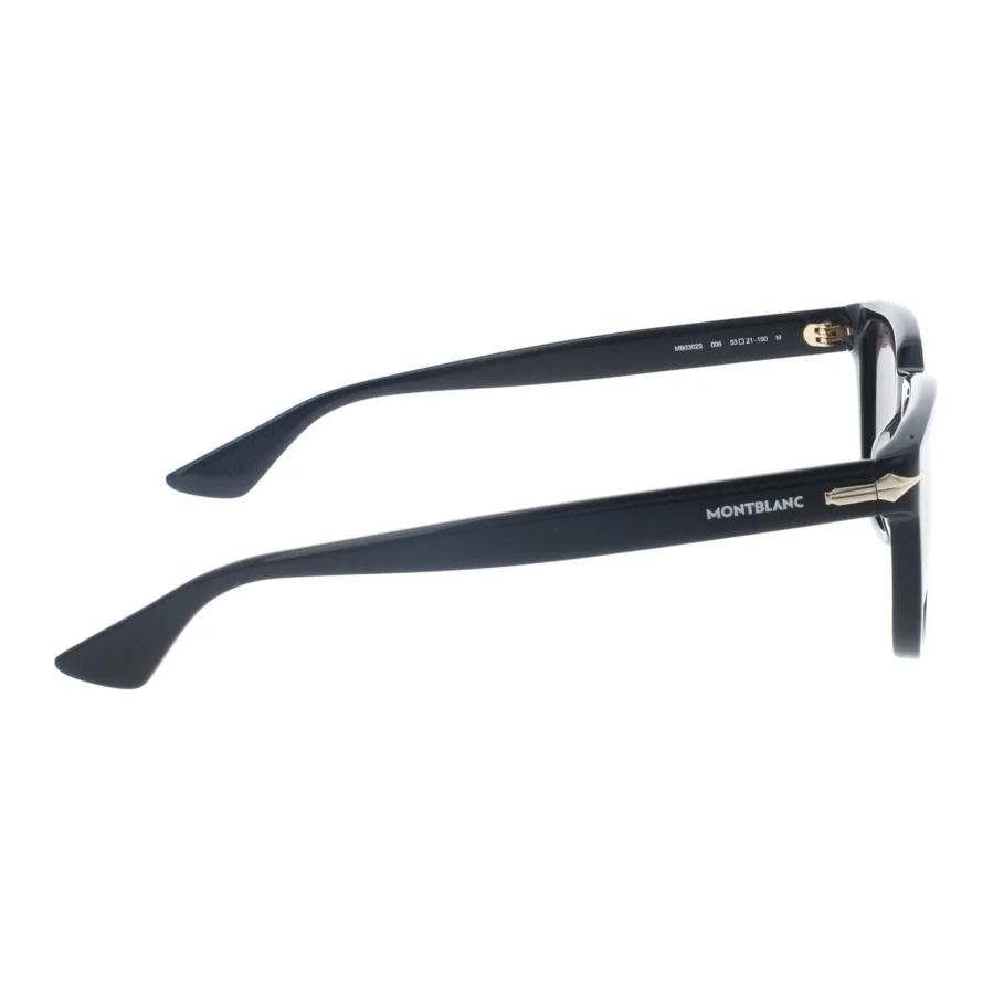 Montblanc Logo Square Acetate Black  Sunglasses. MB0302S00653 圖 5