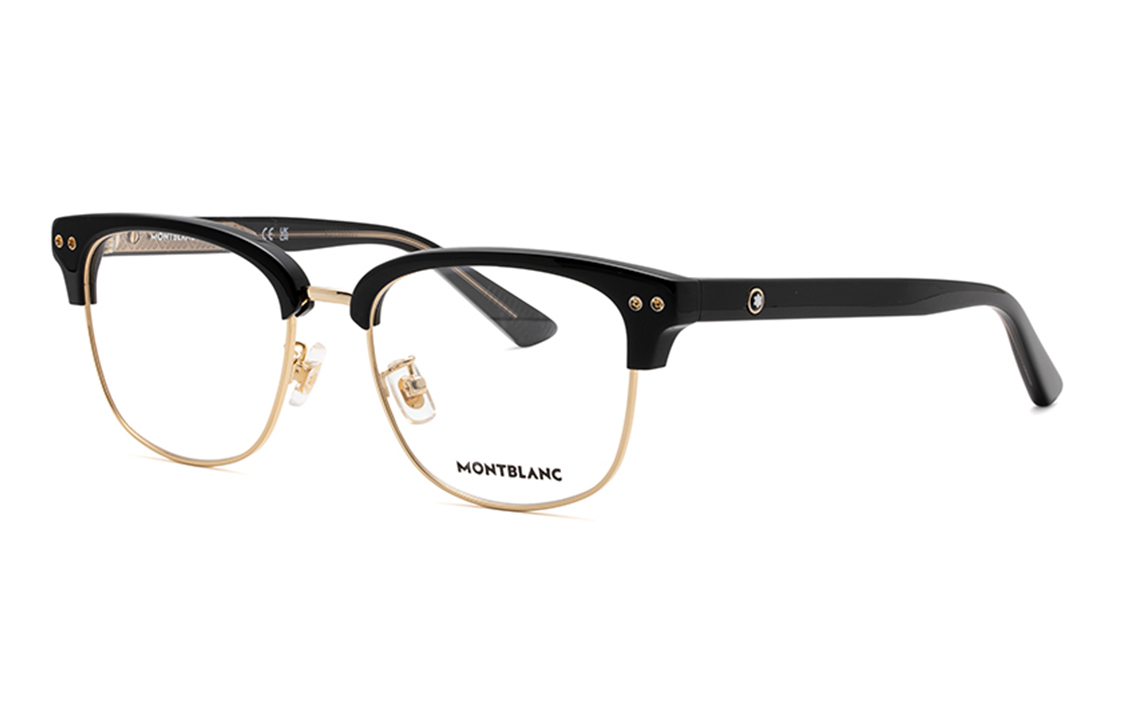 MONTBLANC Logo Unisex Black Optical Glasses Frame - Irregular Shape. MB0259OK-001 圖 2