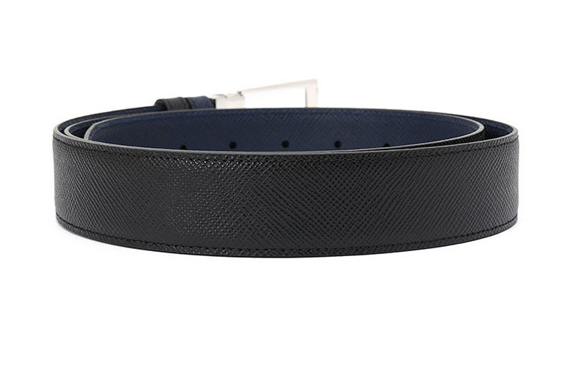 Montblanc Meisterstück  Reversible Leather Belt Black/Blue 3.5cm 118438 圖 5