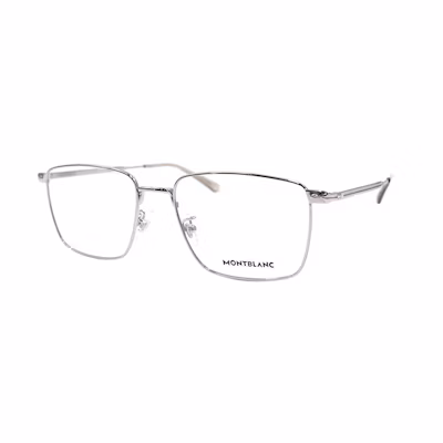 Montblanc Meisterstück Alloy Rectangle Optical Eyeglasses for Men - Silver. MB0308O-006