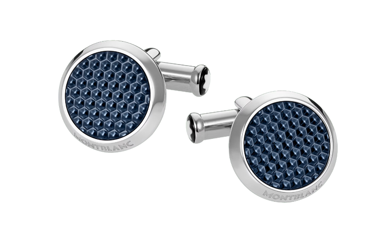 Montblanc Meisterstück Blue Lacquer Stainless Steel  Cufflinks MB112904