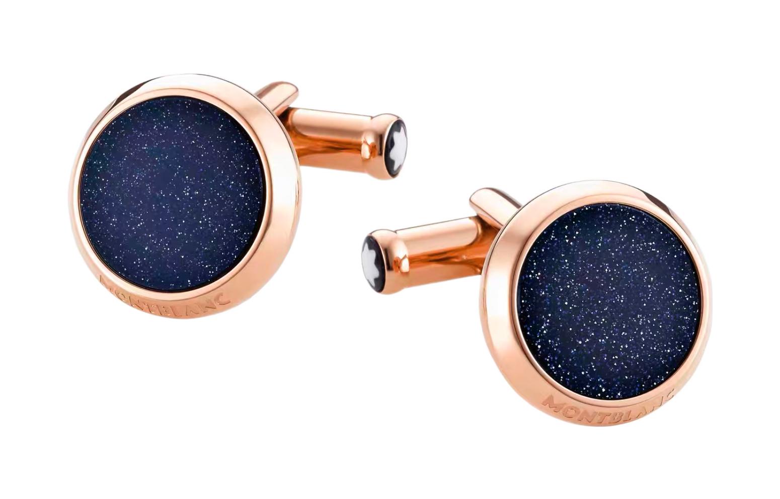 Montblanc Meisterstück Blue Star Clip Stainless Steel Cufflinks for Men. 112908
