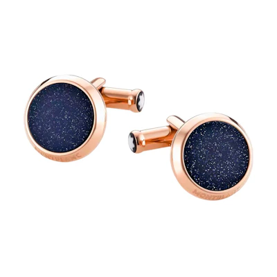 Montblanc Meisterstück Blue Star Clip Stainless Steel Cufflinks for Men. 112908