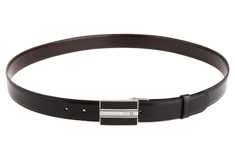 Montblanc Meisterstück Matte Palladium Pin Buckle Leather Belt Black 3cm . 128136 圖 3