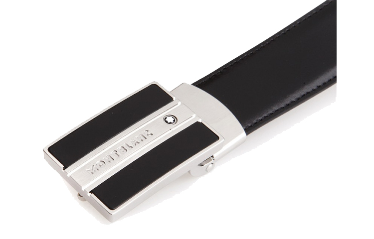 Montblanc Meisterstück Matte Palladium Pin Buckle Leather Belt Black 3cm . 128136 圖 5