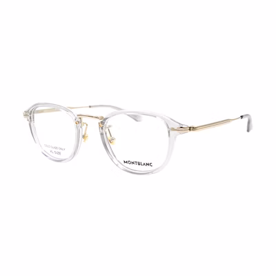 Montblanc Meisterstück MB0336O Transparent Gray Round Optical Glasses for Men MB0336O-003