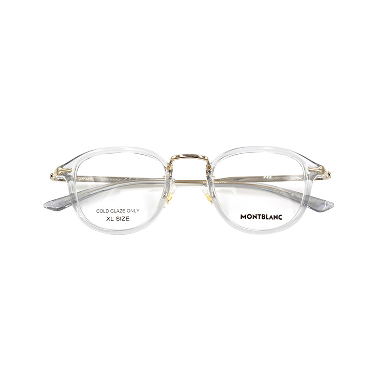 Montblanc Meisterstück MB0336O Transparent Gray Round Optical Glasses for Men MB0336O-003 圖 4