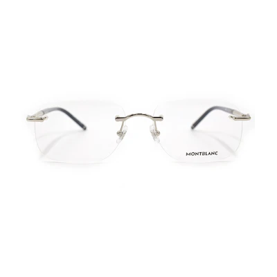 Montblanc Meisterstück Rectangle Rimless Alloy Optical Glasses for Men. MB0071O-004