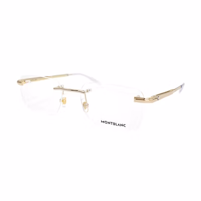 Montblanc Meisterstück Rimless Rectangle Optical Glasses Gold for Men. MB0279O-002