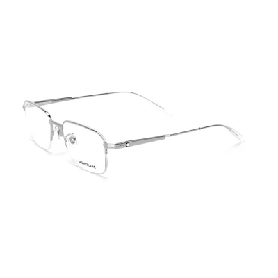 MONTBLANC Optical Eyeglasses Frame for Men - Browline Style, Adjustable Power. MB0220OA-001